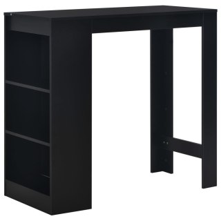  Stolik barowy z półkami, czarny, 110 x 50 x 103 cm Lumarko!