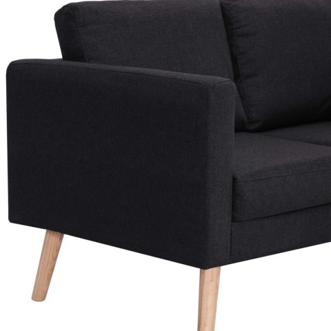  2-osobowa sofa tapicerowana tkaniną, czarna Lumarko!