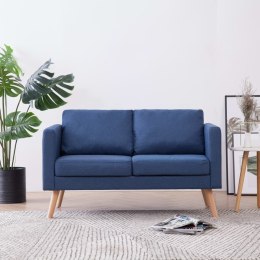  2-osobowa sofa tapicerowana tkaniną, niebieska Lumarko!