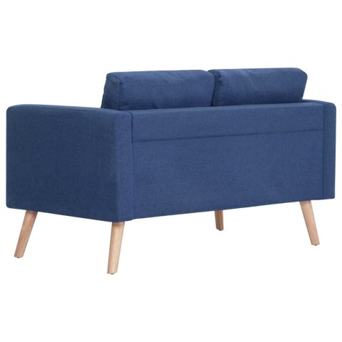  2-osobowa sofa tapicerowana tkaniną, niebieska Lumarko!