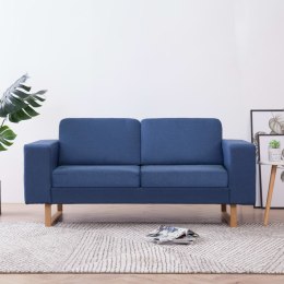  2-osobowa sofa tapicerowana tkaniną, niebieska Lumarko!