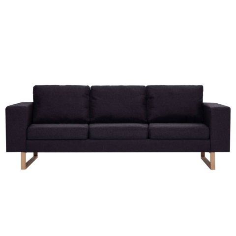  3-osobowa sofa tapicerowana tkaniną, czarna Lumarko!