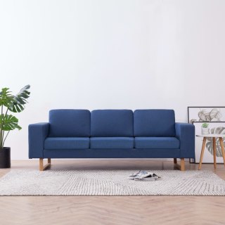  3-osobowa sofa tapicerowana tkaniną, niebieska Lumarko!