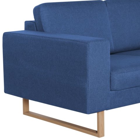  3-osobowa sofa tapicerowana tkaniną, niebieska Lumarko!