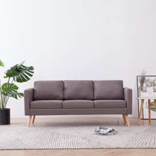  Sofa 3-osobowa, tapicerowana tkaniną, taupe Lumarko!