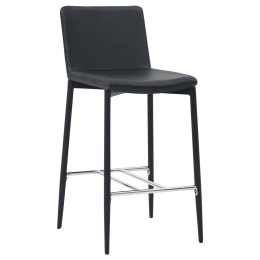  Krzesła barowe, 2 szt., czarne, sztuczna skóra Lumarko!