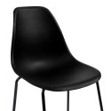  Krzesła barowe, 4 szt., czarne, plastik Lumarko!