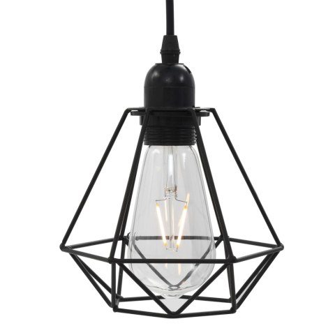  Lampa sufitowa, diamentowe klosze, czarna, 3 żarówki E27 Lumarko!