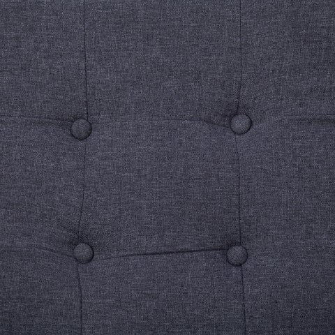  2-osobowa sofa z podłokietnikami, ciemnoszara, stal i tkanina Lumarko!