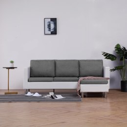  3-osobowa sofa z poduszkami, biała, sztuczna skóra Lumarko!