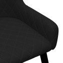  Krzesła do jadalni, 2 szt., czarne, tapicerowane tkaniną Lumarko!