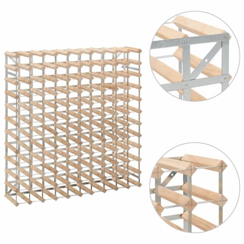  Stojak na 120 butelek wina, lite drewno sosnowe Lumarko!