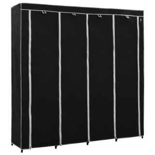  Szafa z 4 przegrodami, czarna, 175 x 45 x 170 cm Lumarko!