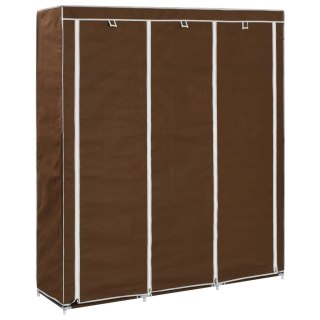  Szafa z przegrodami i drążkami, brązowa, 150x45x175 cm, tkanina Lumarko!