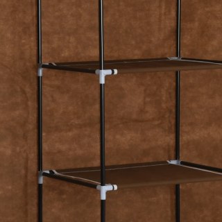  Szafa z przegrodami i drążkami, brązowa, 150x45x175 cm, tkanina Lumarko!