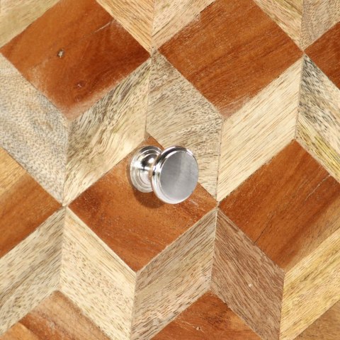  Szafka nocna, szara, 40x30x50 cm, lite drewno mango Lumarko!