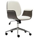  Krzesło biurowe, białe, gięte drewno i sztuczna skóra Lumarko!