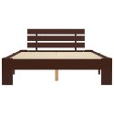  Rama łóżka, ciemnobrązowa, lite drewno sosnowe, 140 x 200 cm Lumarko!