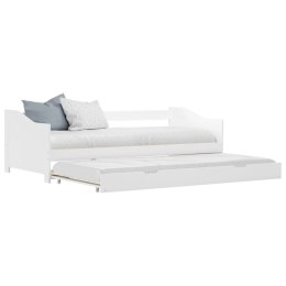  Rozkładana rama łóżka/sofy, biała, drewno sosnowe, 90x200 cm Lumarko!