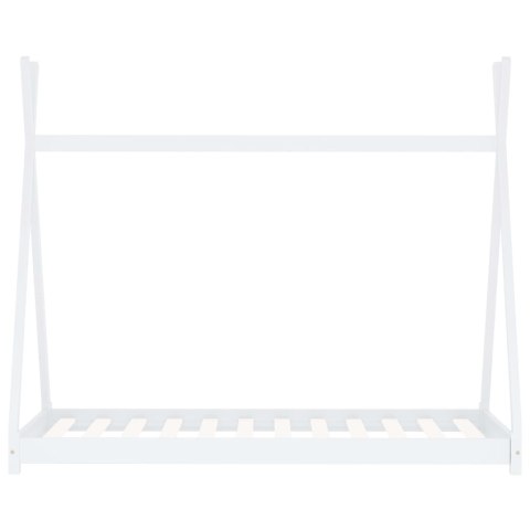  Rama łóżka dziecięcego, biała, lite drewno sosnowe, 70 x 140 cm Lumarko!