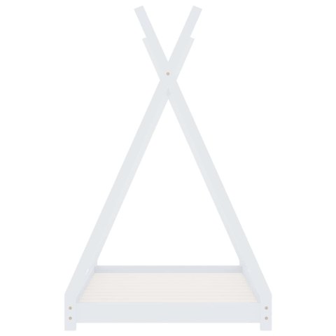  Rama łóżka dziecięcego, biała, lite drewno sosnowe, 80 x 160 cm Lumarko!