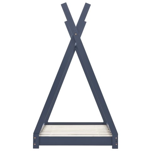  Rama łóżka dziecięcego, szara, lite drewno sosnowe, 70 x 140 cm Lumarko!