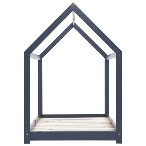  Rama łóżka dziecięcego, szara, lite drewno sosnowe, 80 x 160 cm Lumarko!