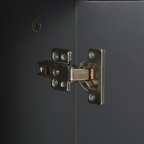  Komoda na wysoki połysk, szara, 107 x 35 x 76 cm Lumarko!