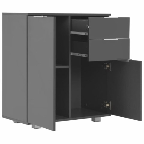  Komoda na wysoki połysk, szara, 71 x 35 x 76 cm, płyta wiórowa Lumarko!