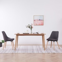 Lumarko Krzesła do jadalni, 2 szt., ciemnoszare, tapicerowane tkaniną