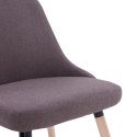  Krzesła do jadalni, 2 szt., kolor taupe, tapicerowane tkaniną Lumarko!