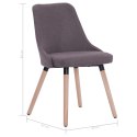  Krzesła do jadalni, 2 szt., kolor taupe, tapicerowane tkaniną Lumarko!