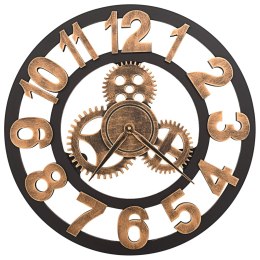  Zegar ścienny, metalowy, 58 cm, złoto-czarny Lumarko!