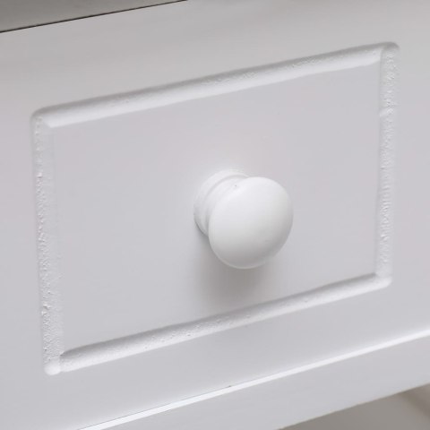  Stolik boczny, biały, 40 x 40 x 40 cm, drewno paulownia Lumarko!