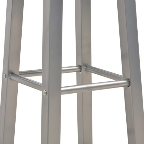  3-cz. zestaw mebli barowych, drewno i stal, antracytowy Lumarko!