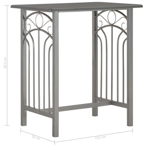  3-cz. zestaw mebli barowych, drewno i stal, antracytowy Lumarko!