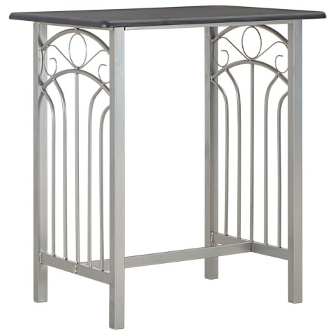  3-częściowy zestaw mebli barowych, drewno i stal, czarny Lumarko!