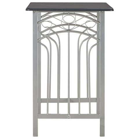  3-częściowy zestaw mebli barowych, drewno i stal, czarny Lumarko!