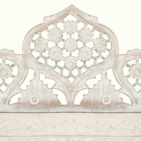  Parawan 4-panelowy, rzeźbiony, biały, 160x165 cm, drewno mango Lumarko!