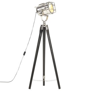  Lampa podłogowa na trójnogu, czarna, lite drewno mango, 97 cm Lumarko!
