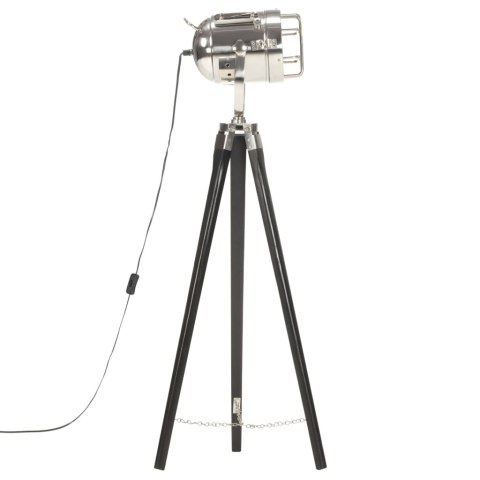  Lampa podłogowa na trójnogu, czarna, lite drewno mango, 97 cm Lumarko!