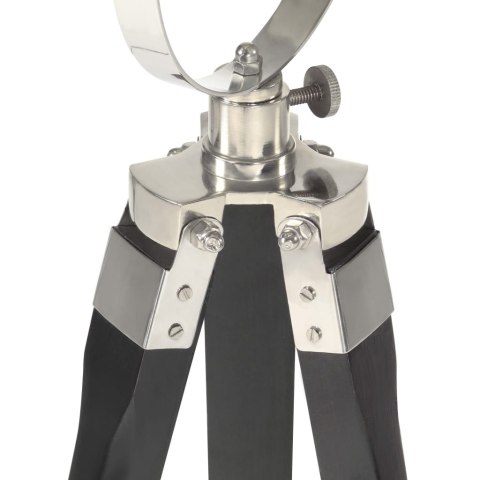  Lampa podłogowa na trójnogu, czarna, lite drewno mango, 97 cm Lumarko!