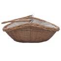 Koszyk na drewno z uchwytem, 57x46,5x52 cm, brązowy, wiklina Lumarko!