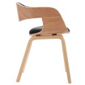  Krzesła stołowe, 2 szt., gięte drewno i ekoskóra Lumarko!