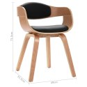  Krzesła stołowe, 2 szt., gięte drewno i ekoskóra Lumarko!