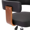  Obrotowe krzesło stołowe, czarne, gięte drewno i sztuczna skóra Lumarko!