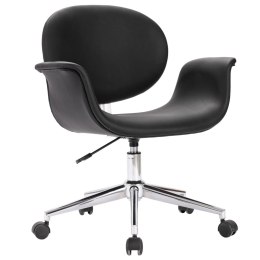  Obrotowe krzesło stołowe, czarne, sztuczna skóra Lumarko!