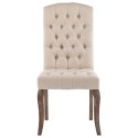  Krzesła stołowe 2 szt., beżowe, stylizowane na lniane, tkanina Lumarko!