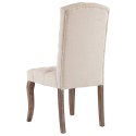  Krzesła stołowe 2 szt., beżowe, stylizowane na lniane, tkanina Lumarko!