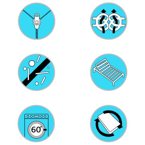  Nakładka na materac sprężynowy, 200x140x5 cm Lumarko!